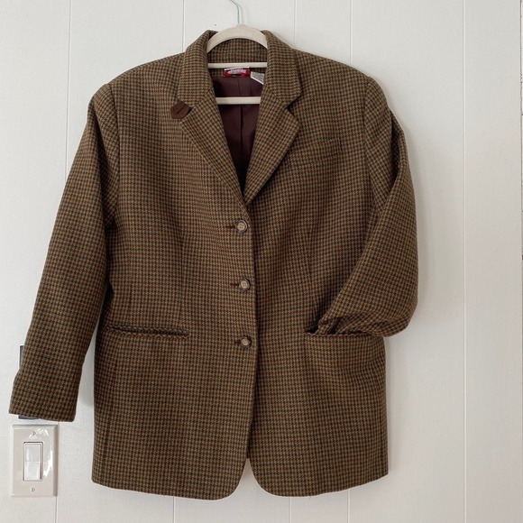 Alia Petites houndstooth wool blend lined jacket size 14P excellent condition - Picture 1 of 12
